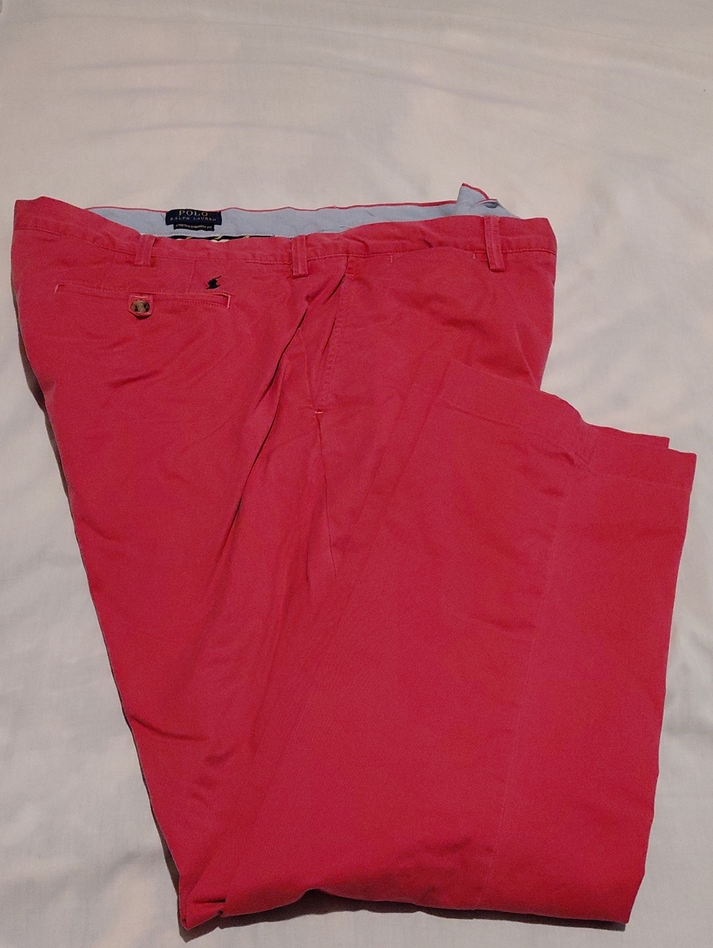 Polo by Ralph Lauren Pink/Salmon Men's Chino Pants Big And Tall 42W X 32L